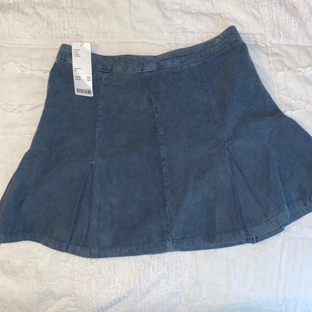 Urban outfitters corduroy pleated mini skirt